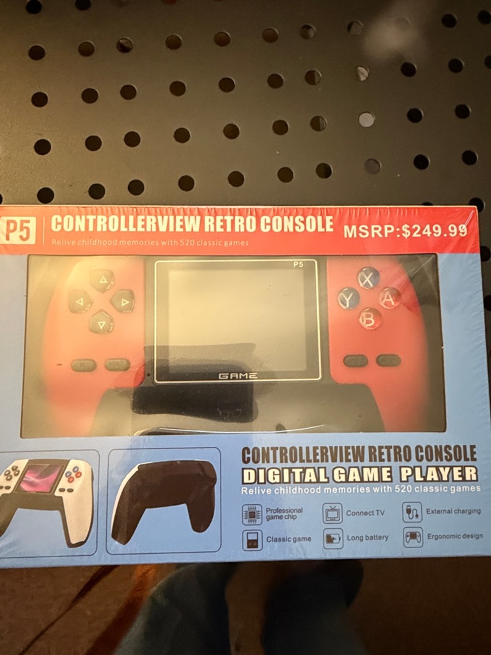 Retro Handheld Gaming Console - Red - Picture 5 of 5